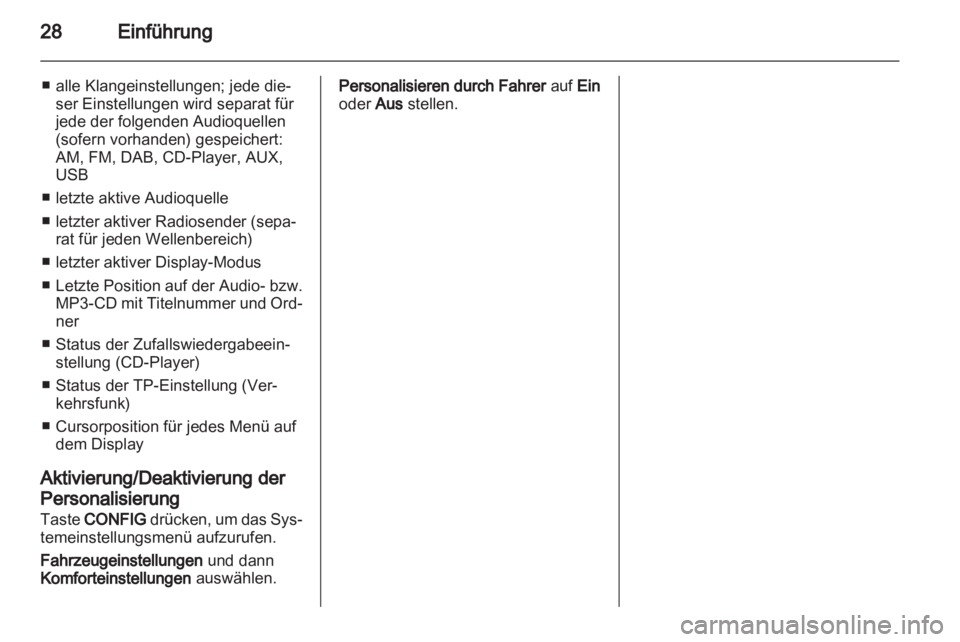 OPEL MERIVA 2013  Infotainment-Handbuch (in German) 
