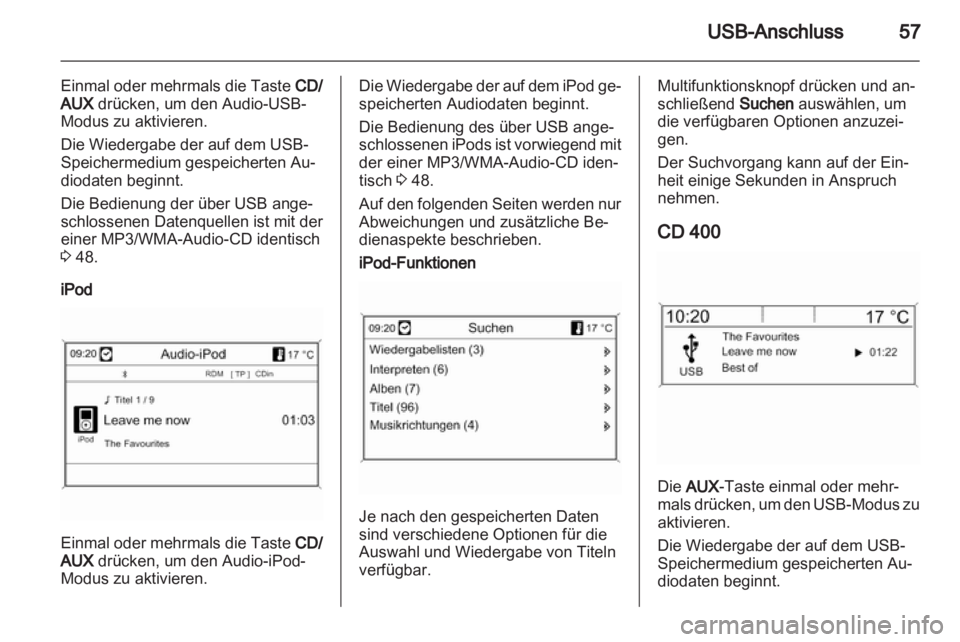 OPEL MERIVA 2013  Infotainment-Handbuch (in German) 