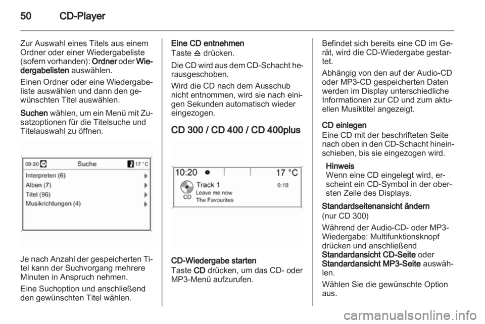 OPEL MERIVA 2013.5  Infotainment-Handbuch (in German) 