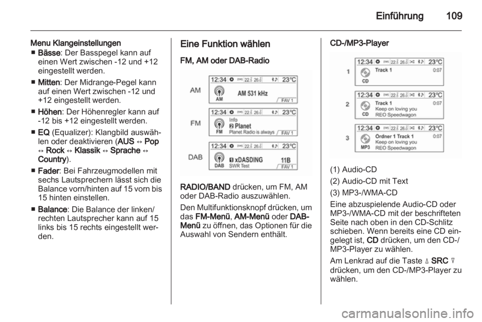 OPEL MOKKA 2013  Infotainment-Handbuch (in German) 