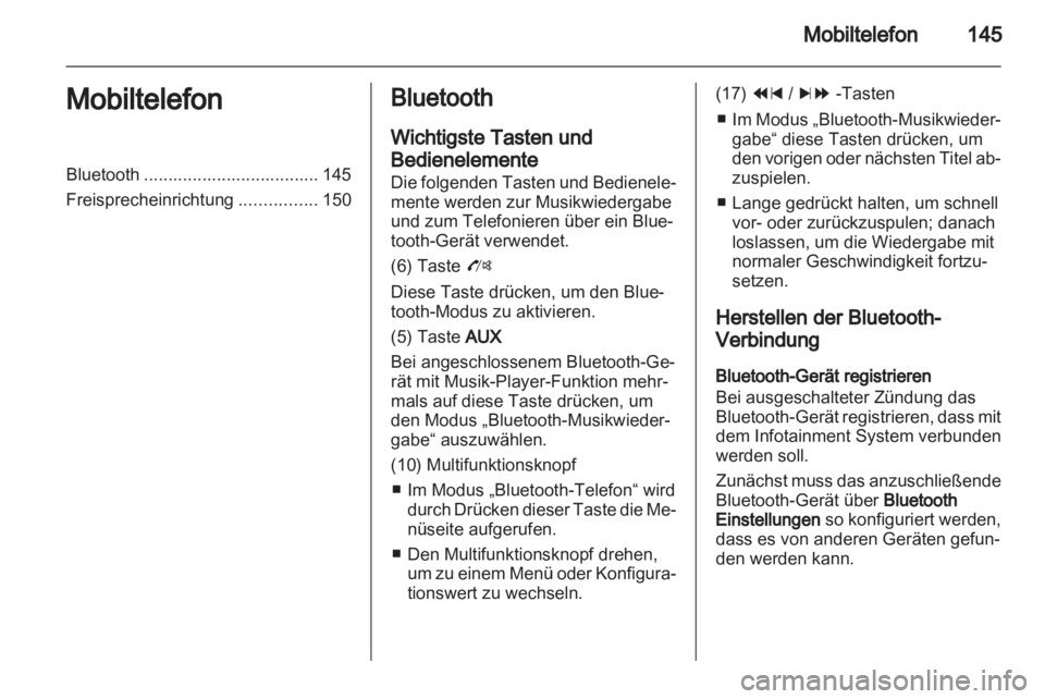 OPEL MOKKA 2013  Infotainment-Handbuch (in German) 