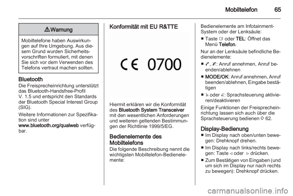 OPEL MOVANO_B 2012  Infotainment-Handbuch (in German) 