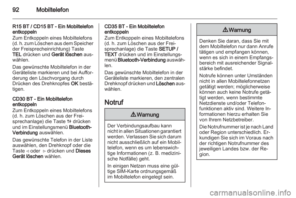 OPEL MOVANO_B 2012.5  Infotainment-Handbuch (in German) 
