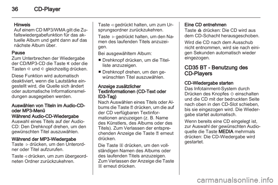 OPEL VIVARO 2013  Infotainment-Handbuch (in German) 