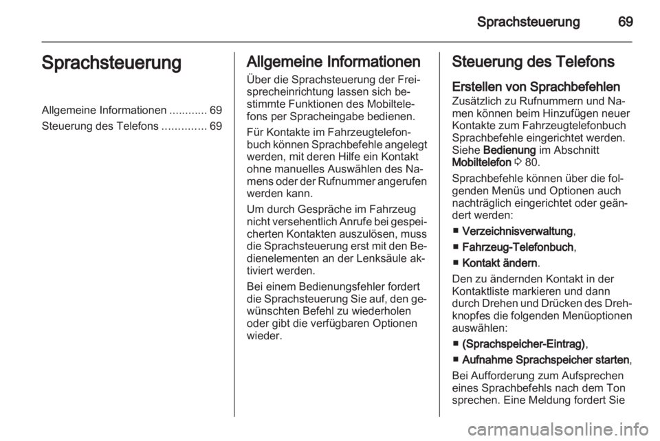OPEL VIVARO 2013  Infotainment-Handbuch (in German) 