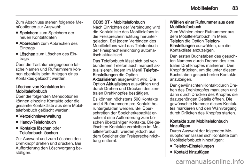 OPEL VIVARO 2013  Infotainment-Handbuch (in German) 