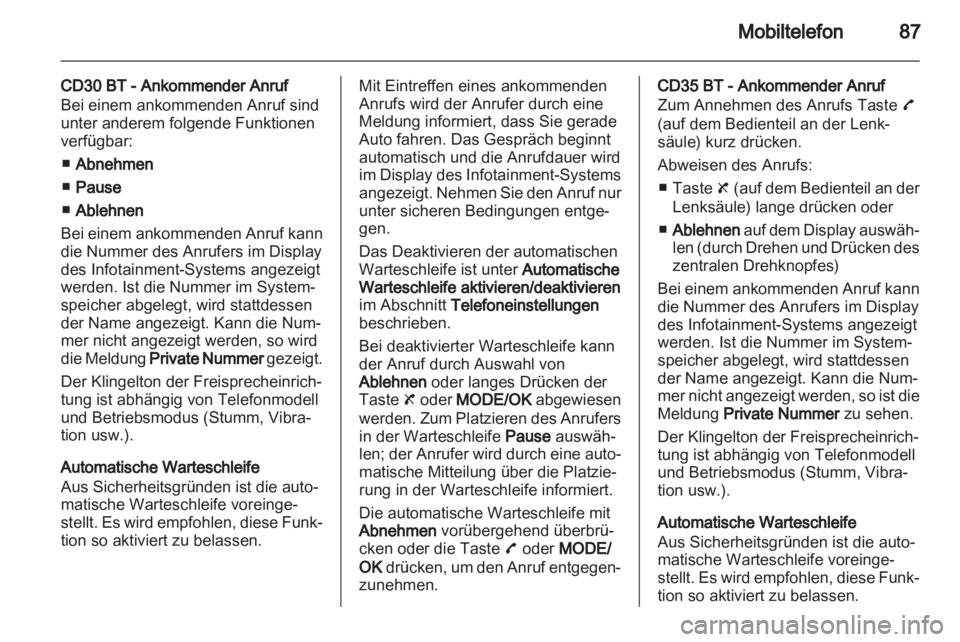 OPEL VIVARO 2013  Infotainment-Handbuch (in German) 