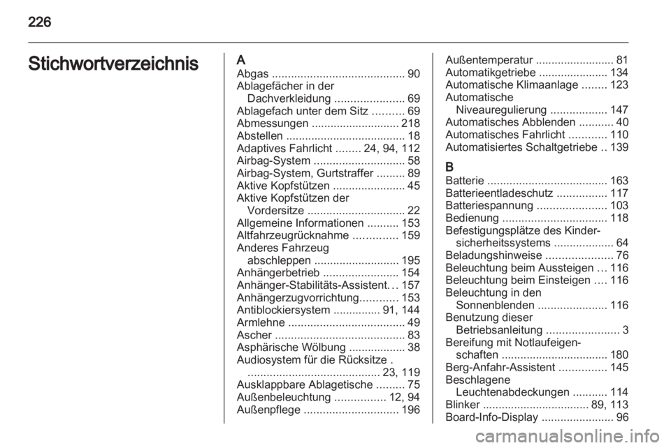 OPEL ZAFIRA 2011.5  Betriebsanleitung (in German) 
