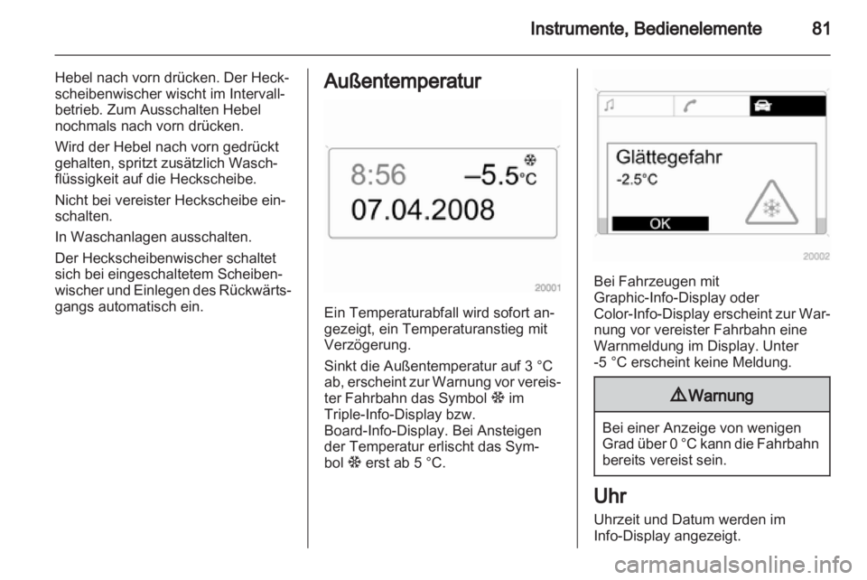 OPEL ZAFIRA 2011.5  Betriebsanleitung (in German) 