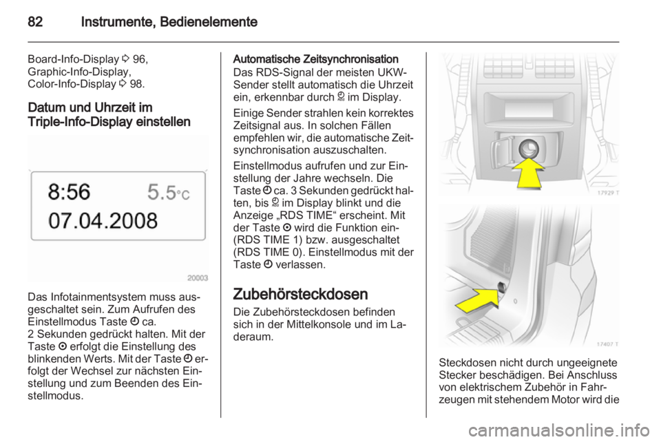 OPEL ZAFIRA 2012  Betriebsanleitung (in German) 