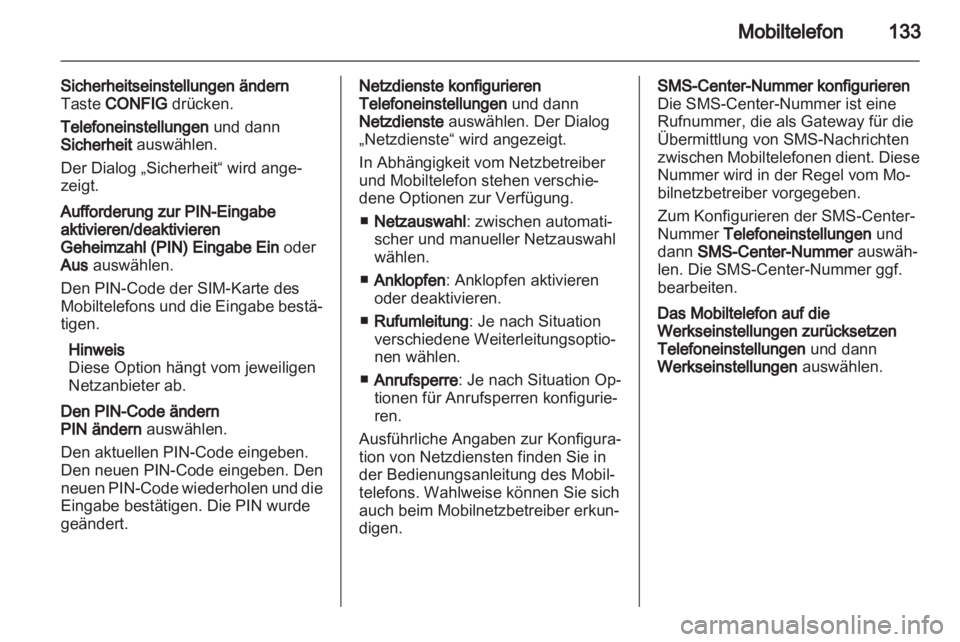OPEL ZAFIRA C 2013  Infotainment-Handbuch (in German) 