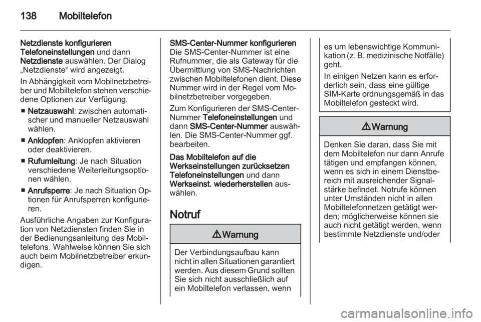 OPEL ZAFIRA C 2013  Infotainment-Handbuch (in German) 