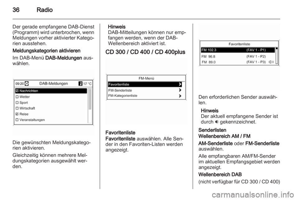 OPEL ZAFIRA C 2013  Infotainment-Handbuch (in German) 
