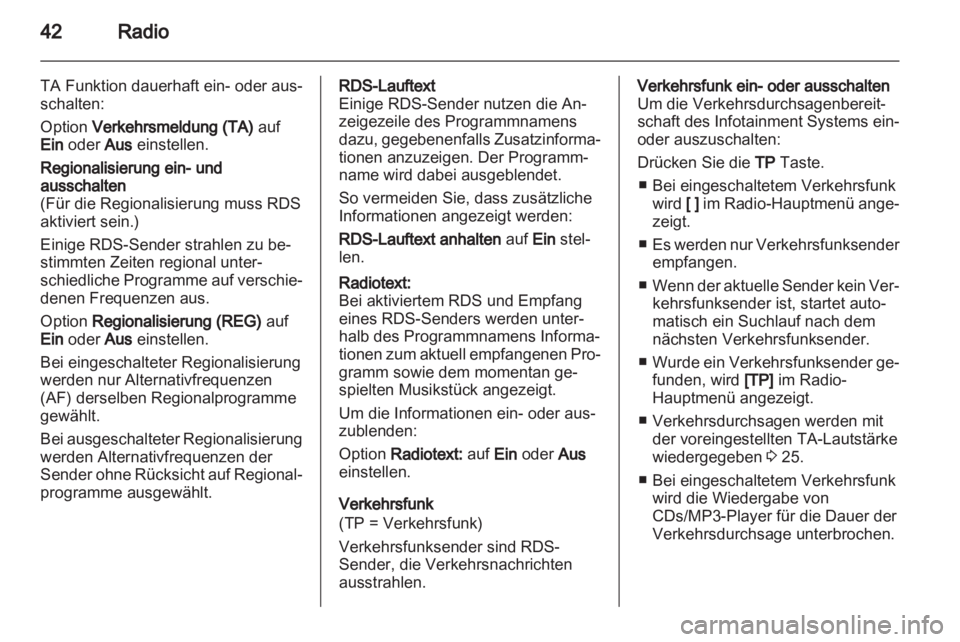 OPEL ZAFIRA C 2013  Infotainment-Handbuch (in German) 