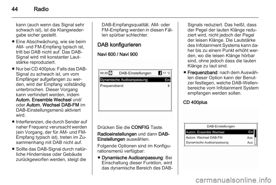 OPEL ZAFIRA C 2013  Infotainment-Handbuch (in German) 