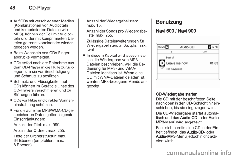 OPEL ZAFIRA C 2013  Infotainment-Handbuch (in German) 