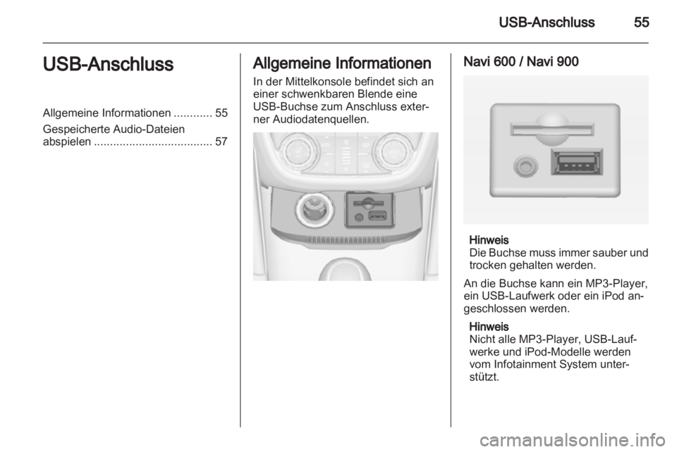 OPEL ZAFIRA C 2013  Infotainment-Handbuch (in German) 