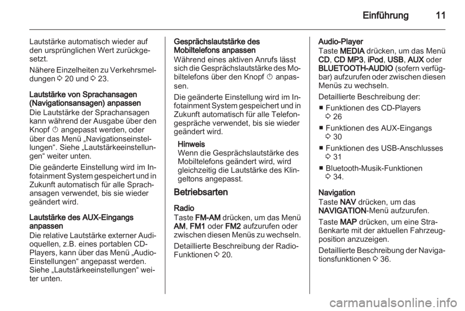 OPEL ZAFIRA B 2014  Infotainment-Handbuch (in German) 