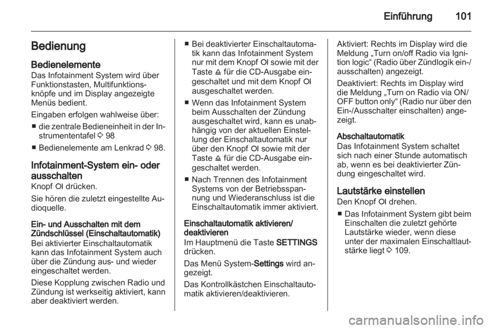 OPEL ZAFIRA B 2014  Infotainment-Handbuch (in German) 