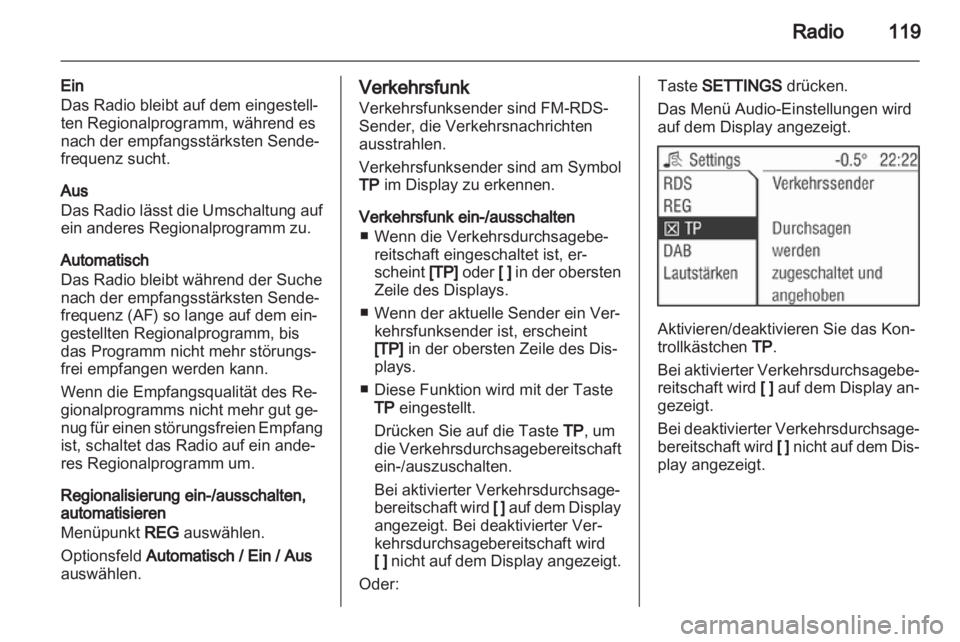 OPEL ZAFIRA B 2014  Infotainment-Handbuch (in German) 