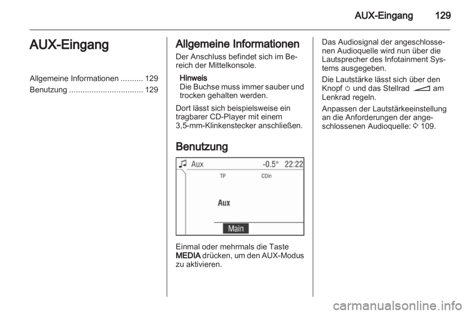 OPEL ZAFIRA B 2014  Infotainment-Handbuch (in German) 