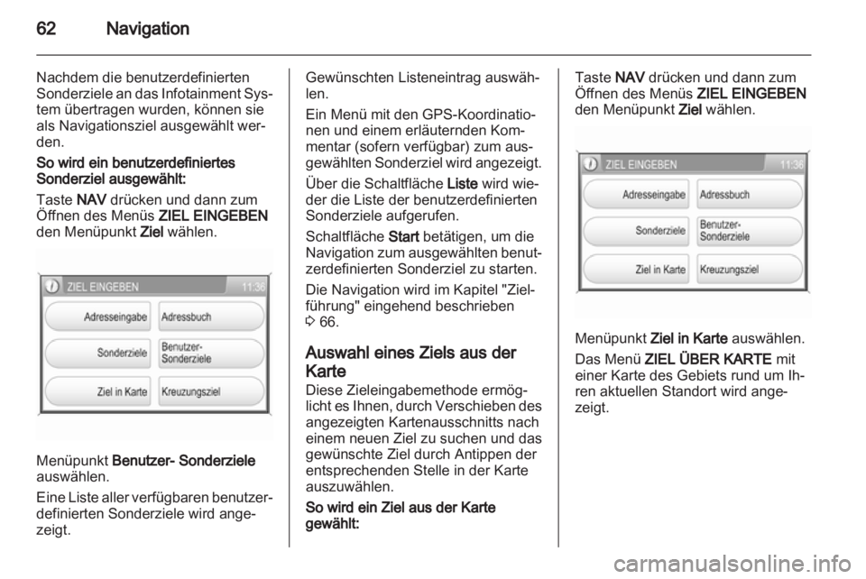 OPEL ZAFIRA B 2014  Infotainment-Handbuch (in German) 