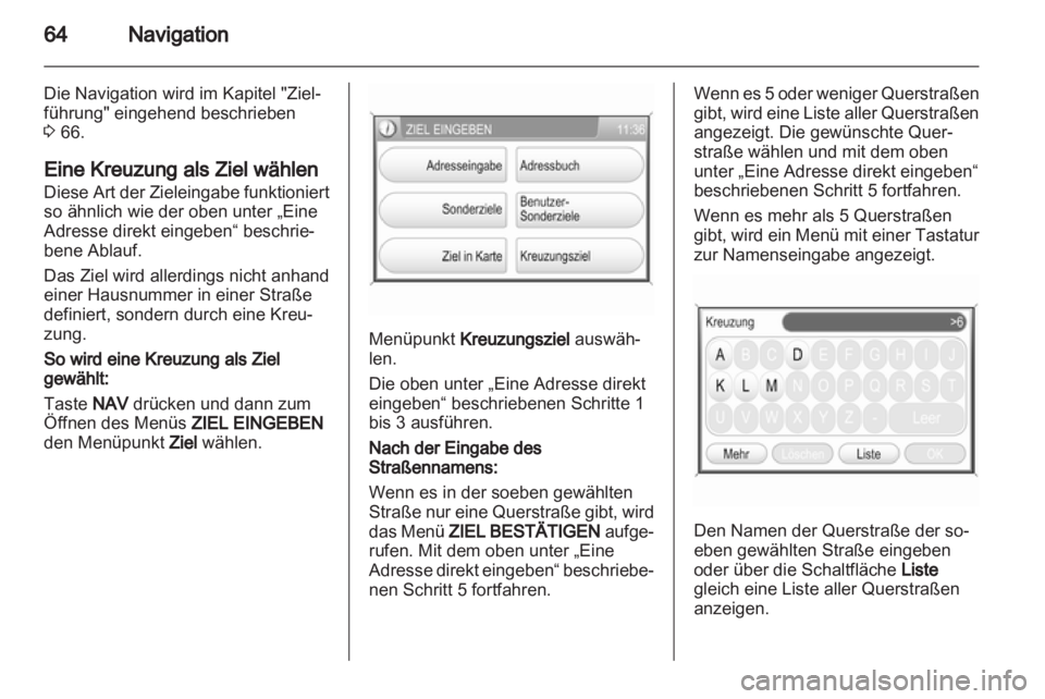 OPEL ZAFIRA B 2014  Infotainment-Handbuch (in German) 