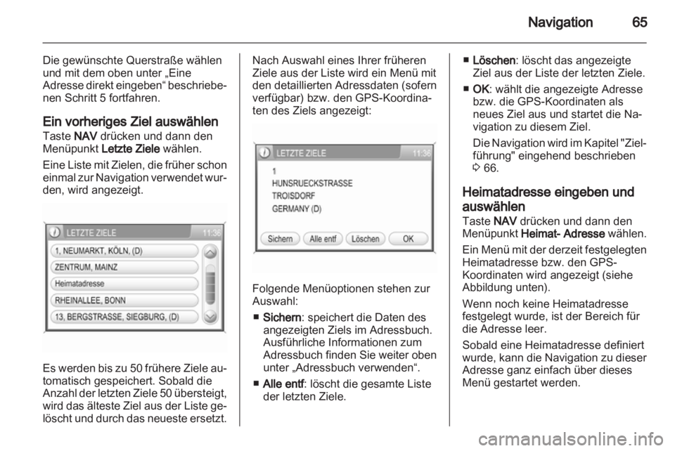 OPEL ZAFIRA B 2014  Infotainment-Handbuch (in German) 