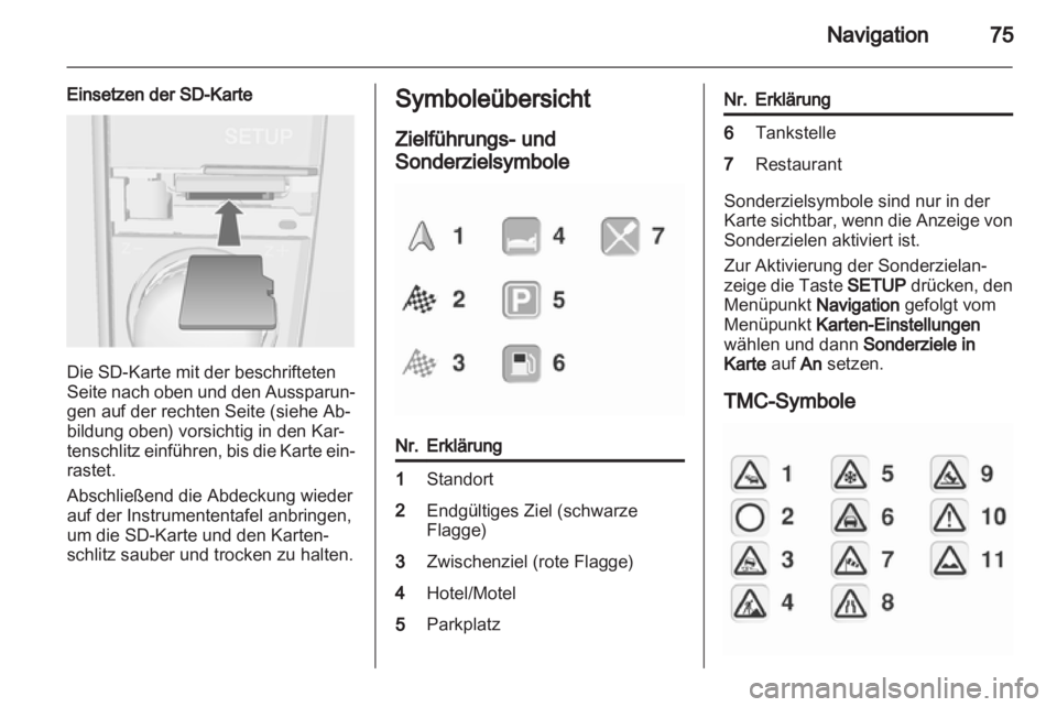OPEL ZAFIRA B 2014  Infotainment-Handbuch (in German) 