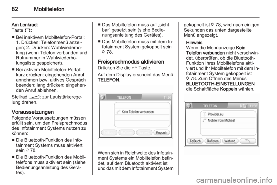 OPEL ZAFIRA B 2014  Infotainment-Handbuch (in German) 