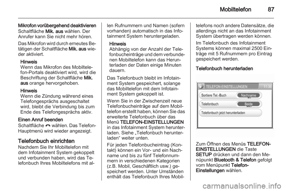 OPEL ZAFIRA B 2014  Infotainment-Handbuch (in German) 