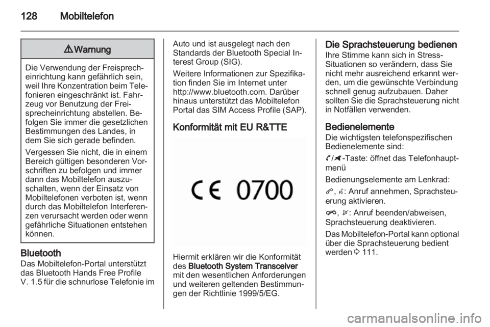 OPEL ZAFIRA C 2013.5  Infotainment-Handbuch (in German) 