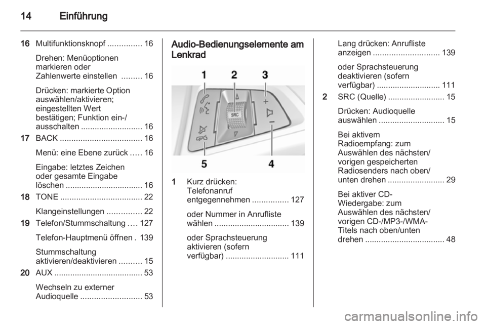 OPEL ZAFIRA C 2013.5  Infotainment-Handbuch (in German) 
