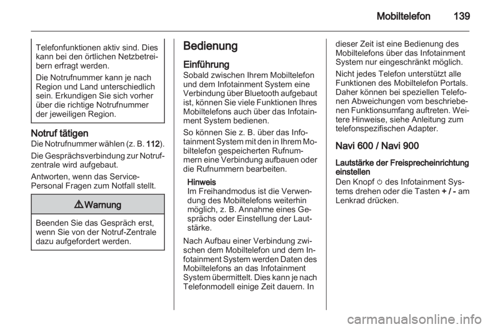 OPEL ZAFIRA C 2013.5  Infotainment-Handbuch (in German) 