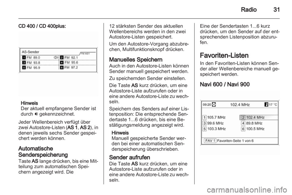 OPEL ZAFIRA C 2013.5  Infotainment-Handbuch (in German) 