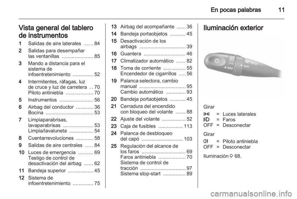 OPEL AGILA 2011  Manual de Instrucciones (in Spanish) 