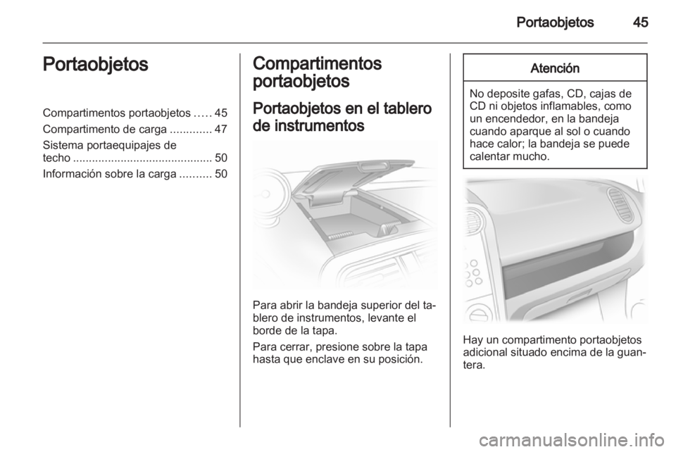 OPEL AGILA 2012  Manual de Instrucciones (in Spanish) 