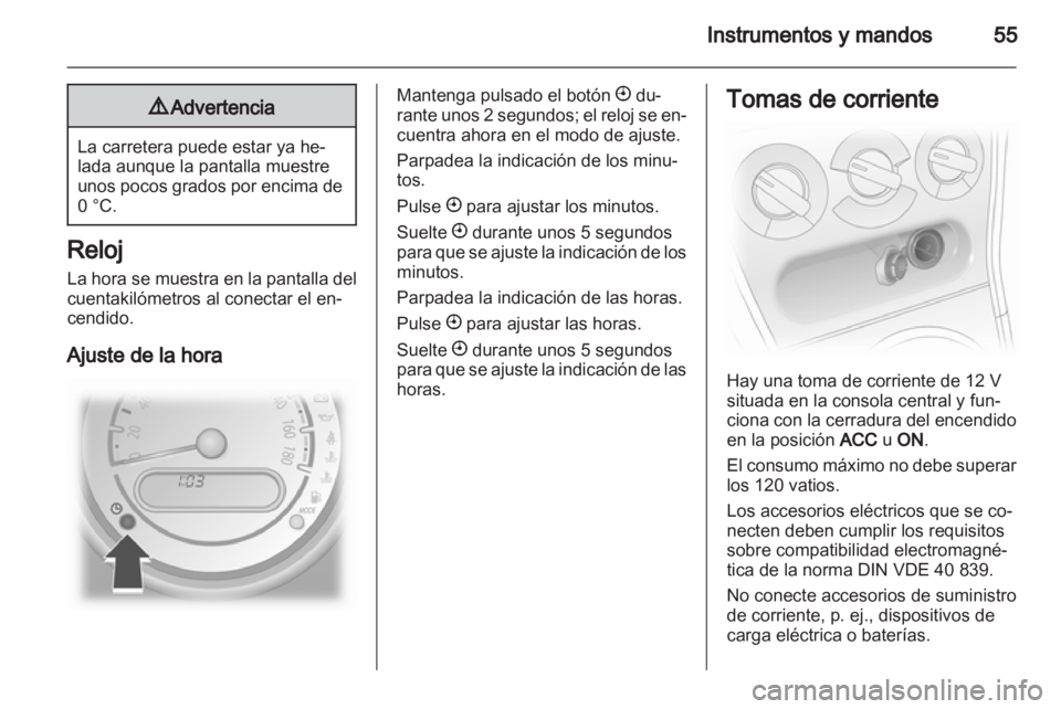 OPEL AGILA 2012  Manual de Instrucciones (in Spanish) 