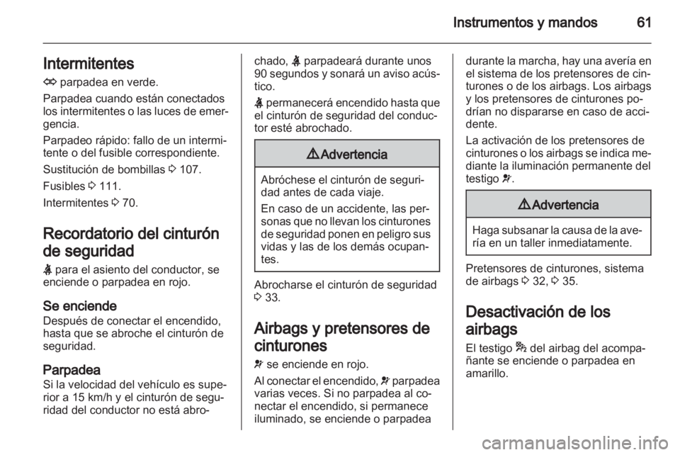 OPEL AGILA 2012  Manual de Instrucciones (in Spanish) 