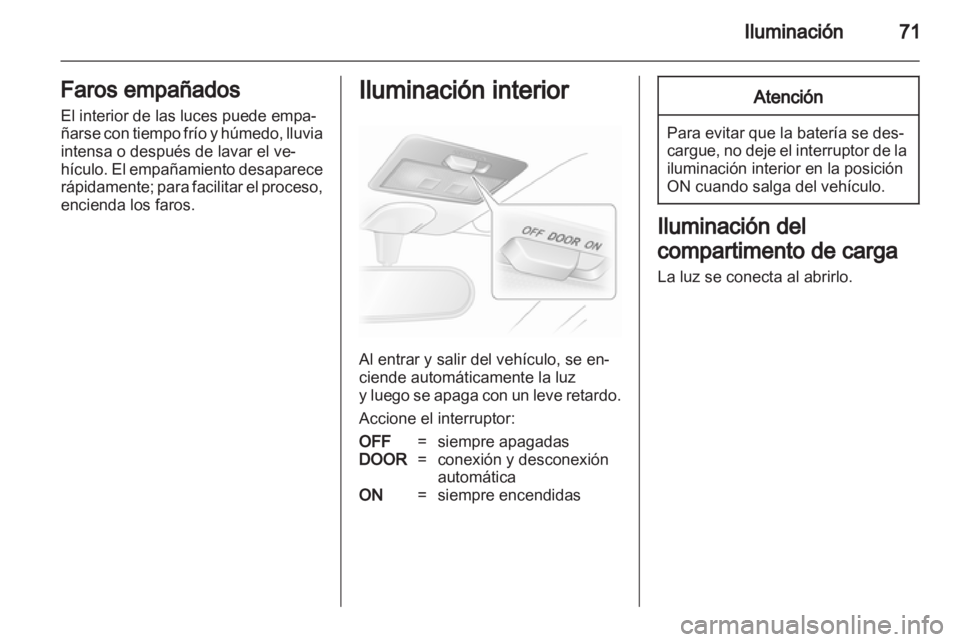 OPEL AGILA 2012  Manual de Instrucciones (in Spanish) 