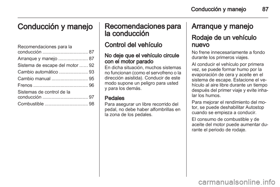OPEL AGILA 2012  Manual de Instrucciones (in Spanish) 