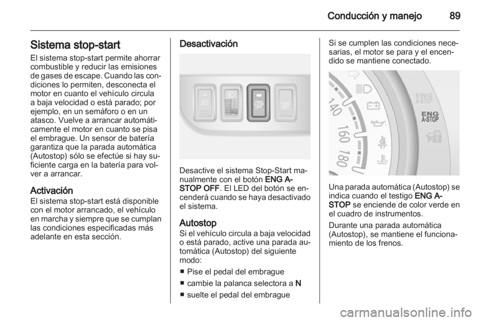 OPEL AGILA 2012  Manual de Instrucciones (in Spanish) 