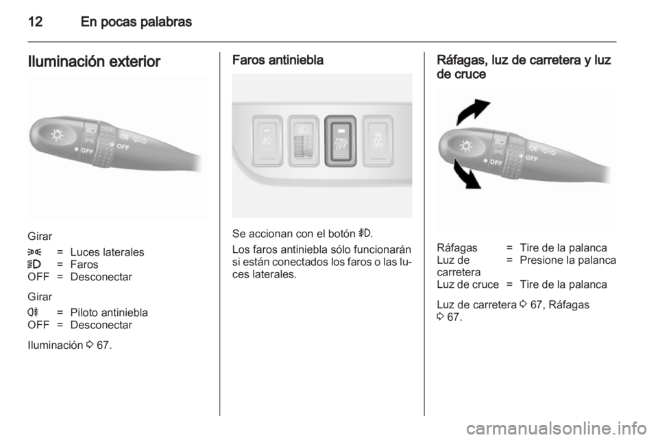 OPEL AGILA 2012.5  Manual de Instrucciones (in Spanish) 