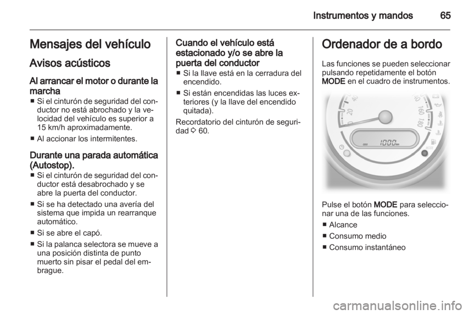 OPEL AGILA 2012.5  Manual de Instrucciones (in Spanish) 