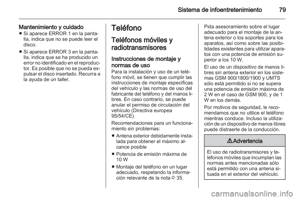 OPEL AGILA 2012.5  Manual de Instrucciones (in Spanish) 