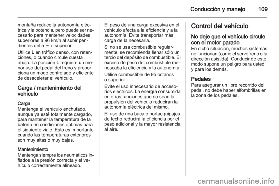 OPEL AMPERA 2012  Manual de Instrucciones (in Spanish) 