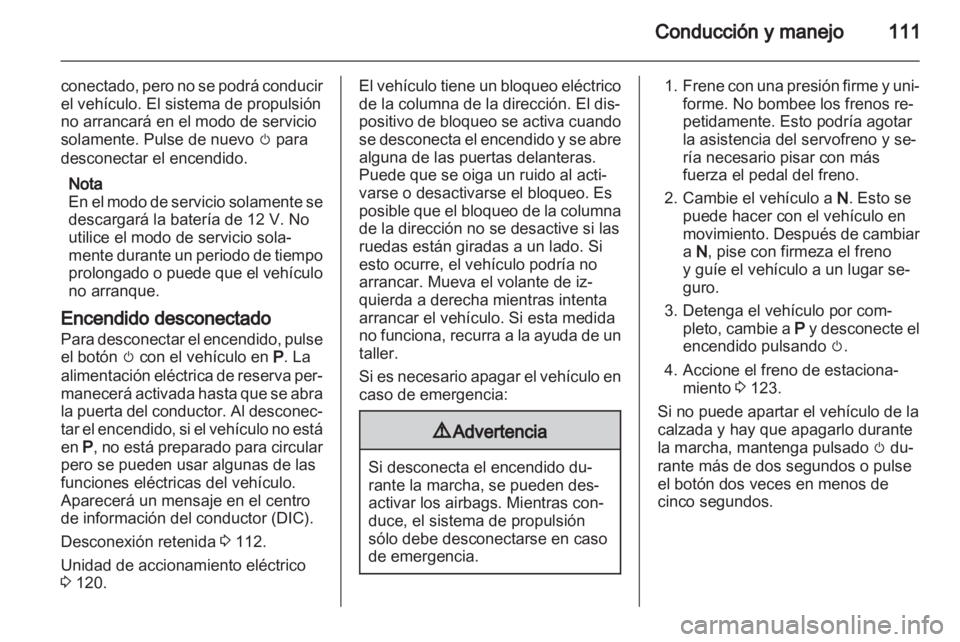 OPEL AMPERA 2012  Manual de Instrucciones (in Spanish) 
