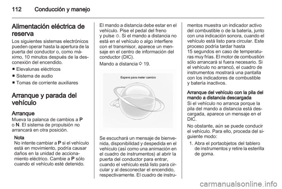 OPEL AMPERA 2012  Manual de Instrucciones (in Spanish) 