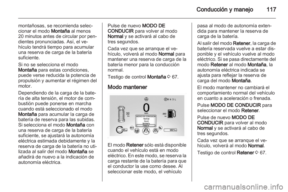 OPEL AMPERA 2012  Manual de Instrucciones (in Spanish) 