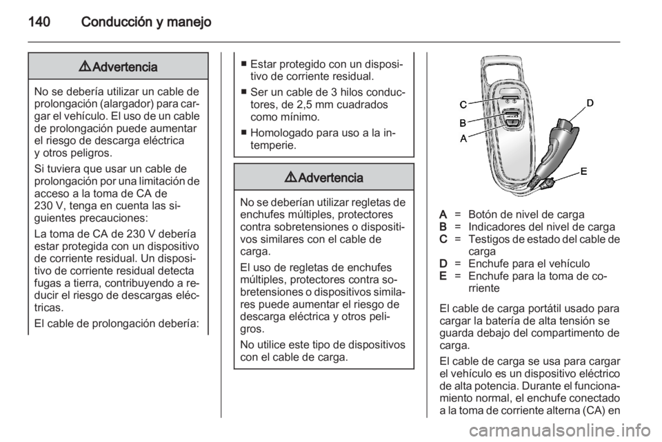 OPEL AMPERA 2012  Manual de Instrucciones (in Spanish) 